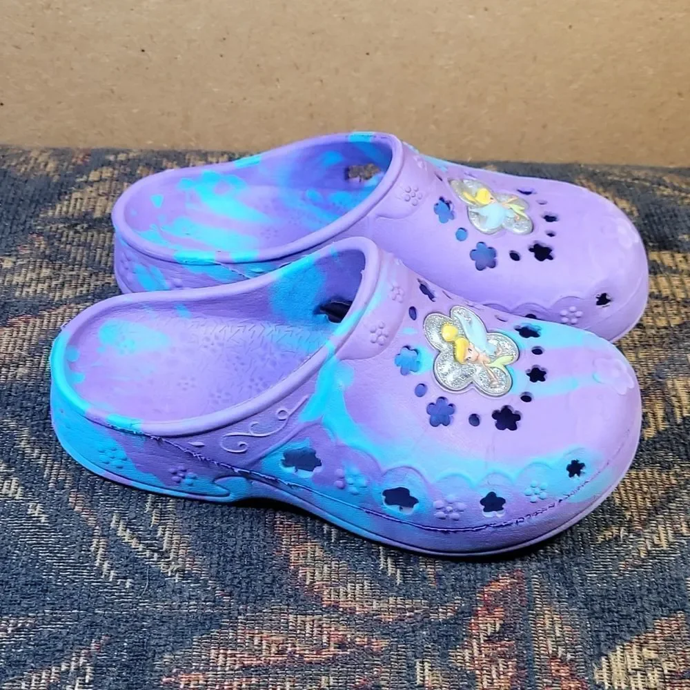 Disney Fairies Tinkerbell Purple and Aqua Sandals- Size 12